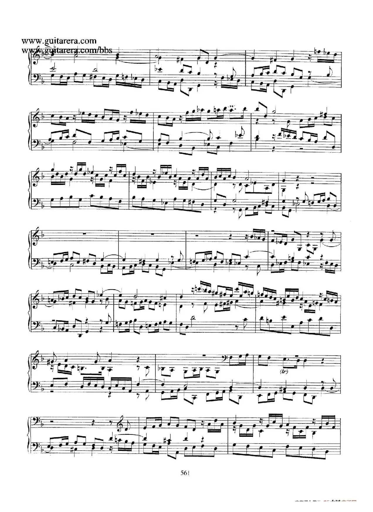 Toccata BWV 913（7首托卡塔·No.4.d小调）