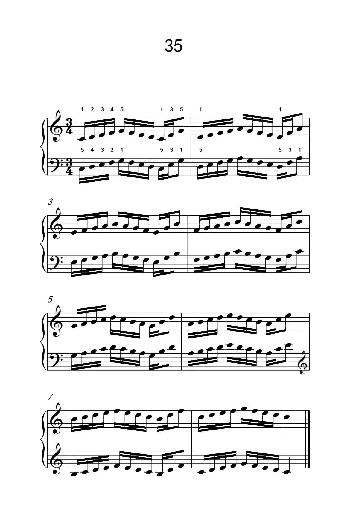 八.提高速度.增强手指灵活性的练习35（儿童钢琴手指练习 1）