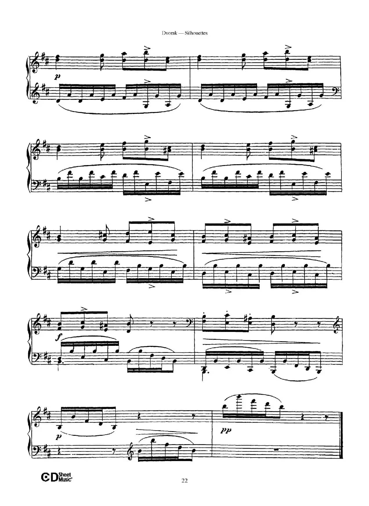 12 Silhouettes Op.8（12首剪影·7）