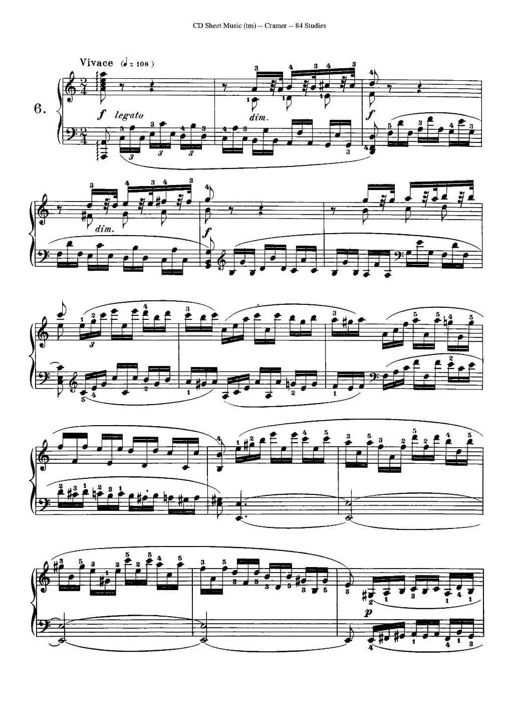Cramer - 84 exercices（6—10）（克拉莫84首钢琴练习曲）