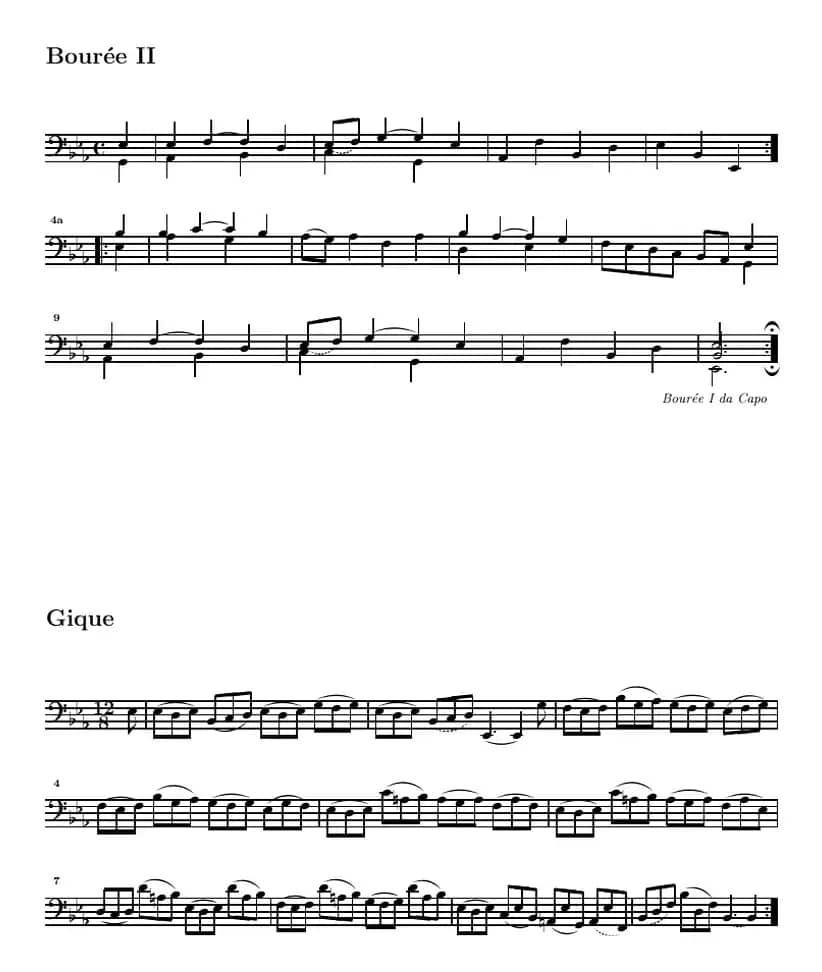 巴赫《大提琴无伴奏六首组曲》：Suite Ⅳ