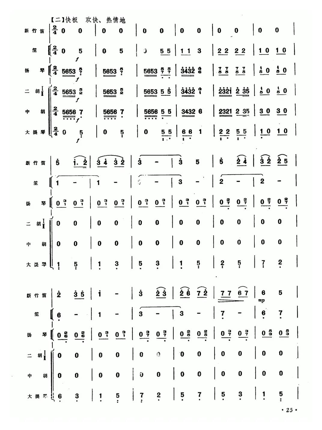 在希望的田野上（新竹笛+乐队伴奏）