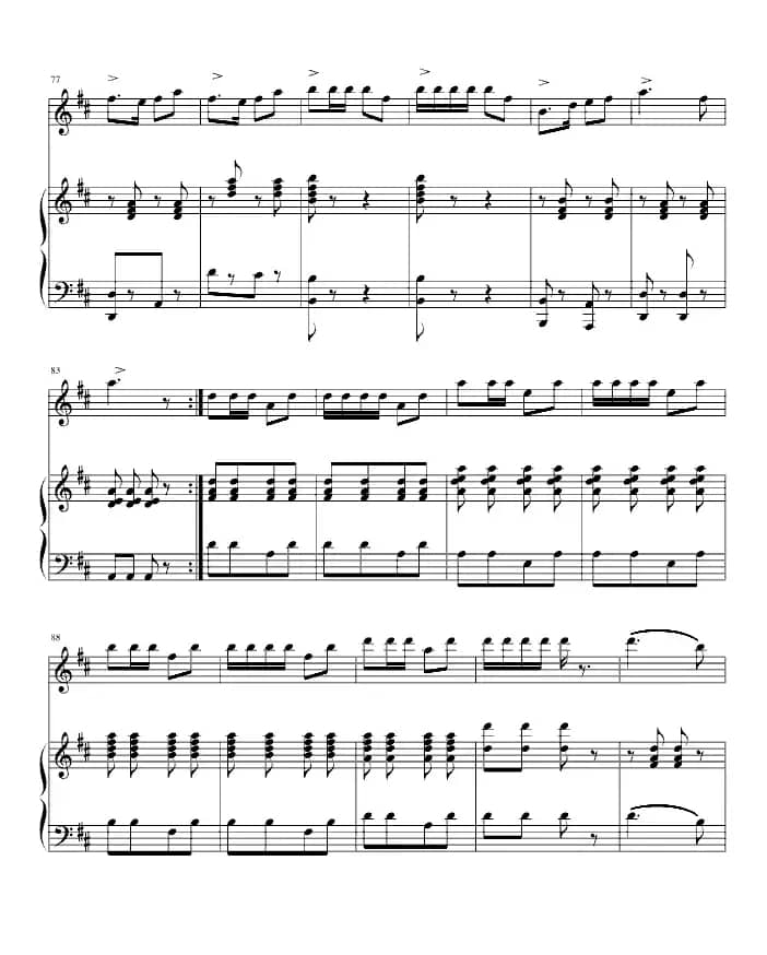 渔舟唱晚（笛+钢琴）