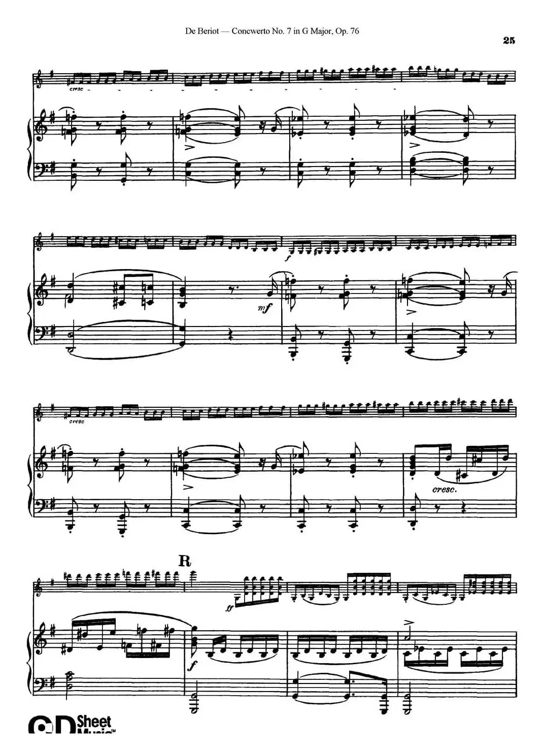 G大调第七协奏曲（Concerto No.7 in G Major）Op.76（小提琴+钢琴伴奏）