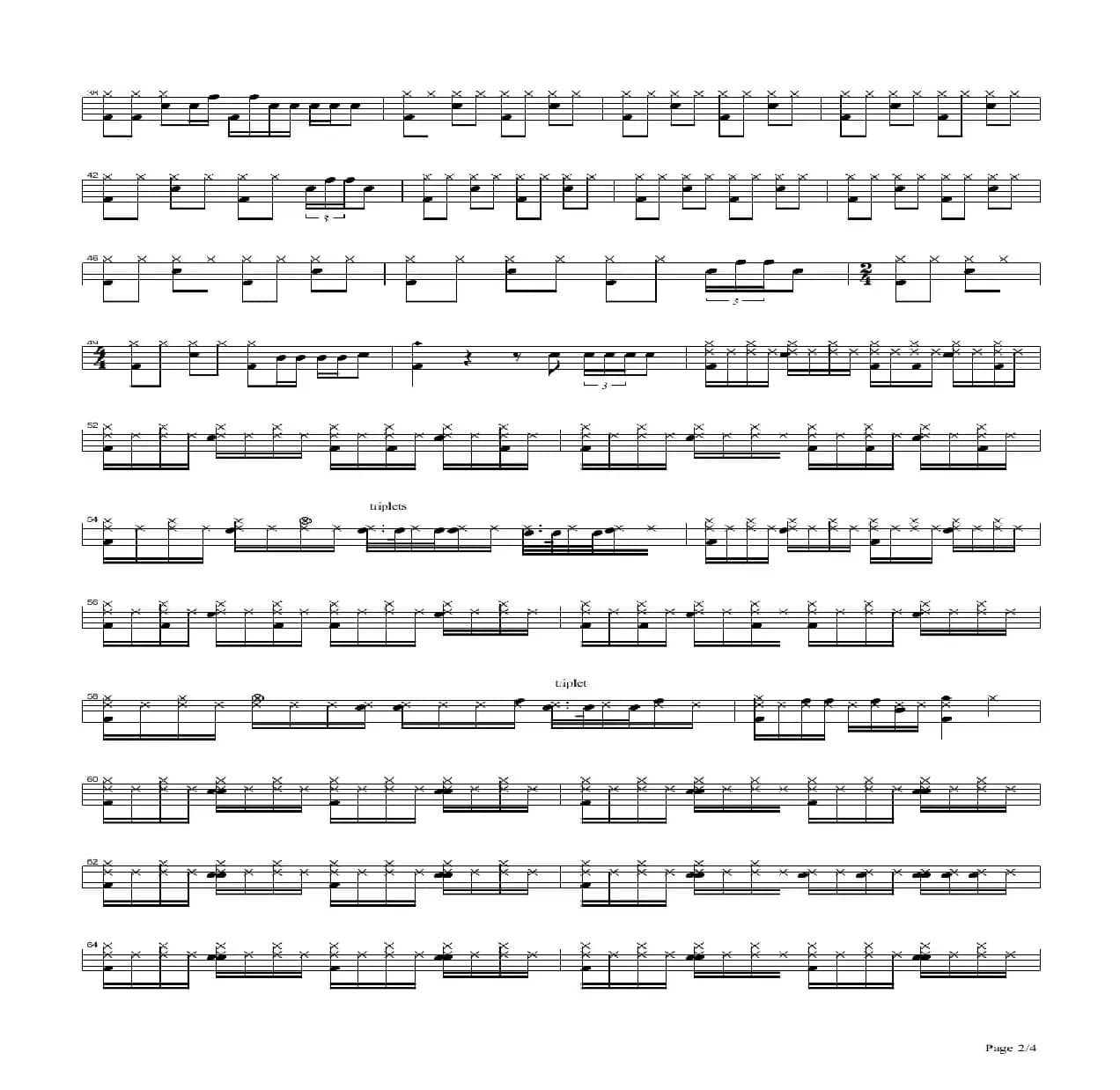 hey jude（架子鼓谱）