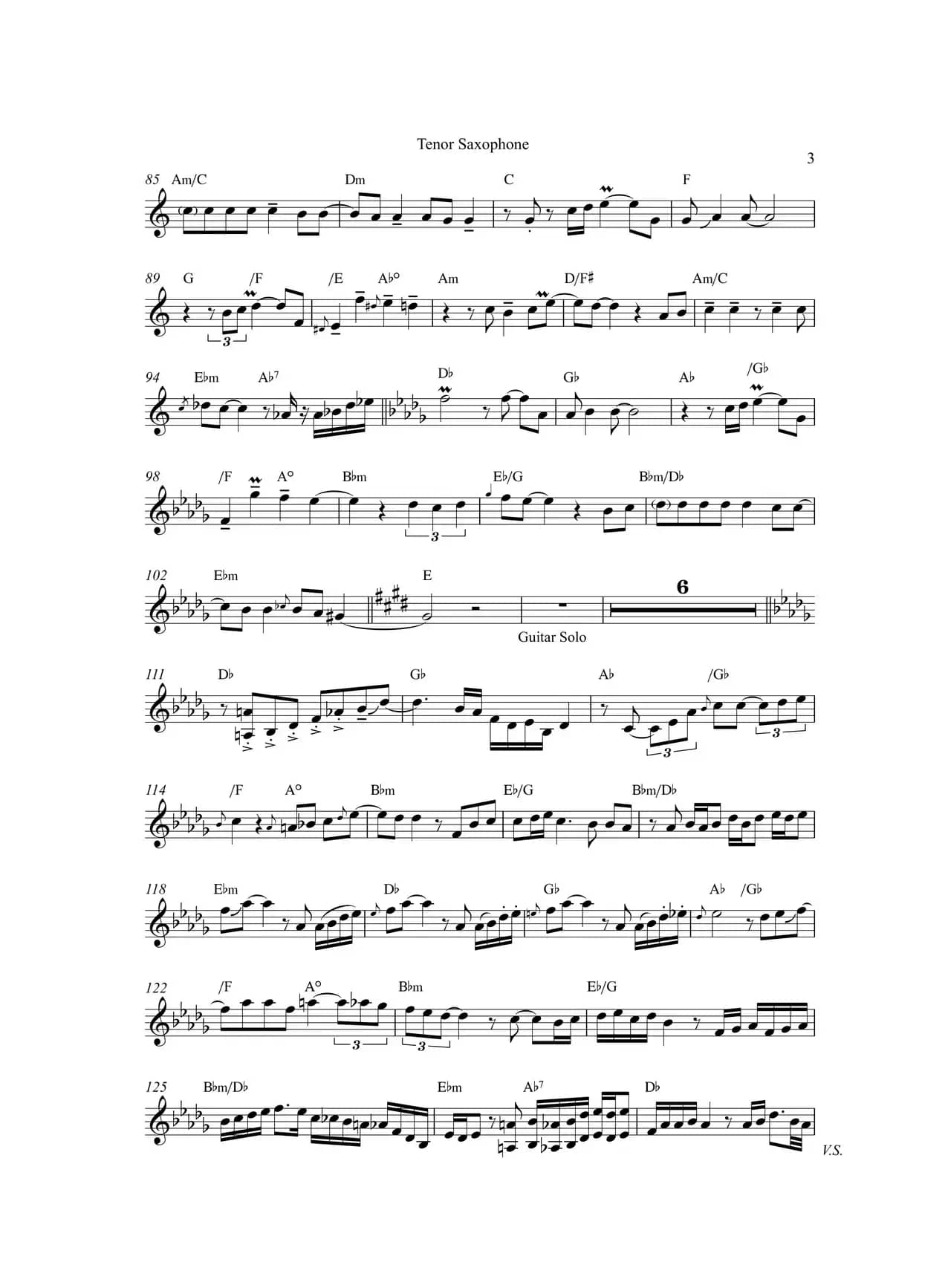 Nothings Gonna Change My Love For You（次中音萨克斯）