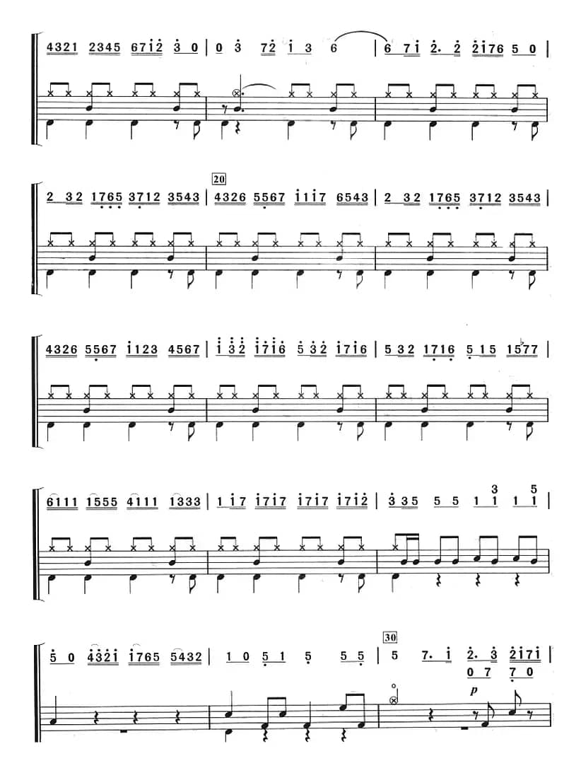 鲁斯兰与柳德米拉序曲（架子鼓、主旋律+鼓谱）