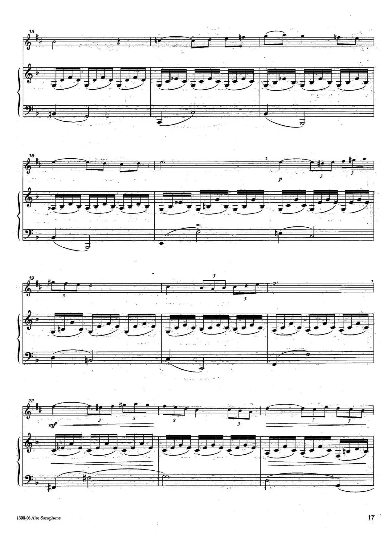 Andante sostenuto（中音萨克所+钢琴伴奏）