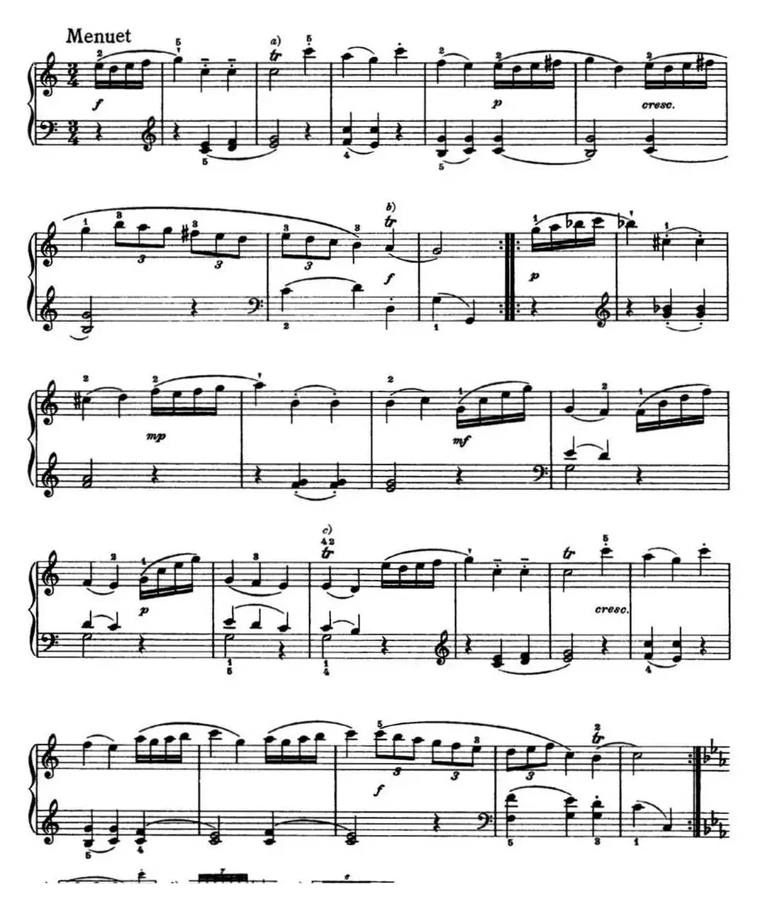 海顿 钢琴奏鸣曲 Hob XVI 3 Divertimento C major