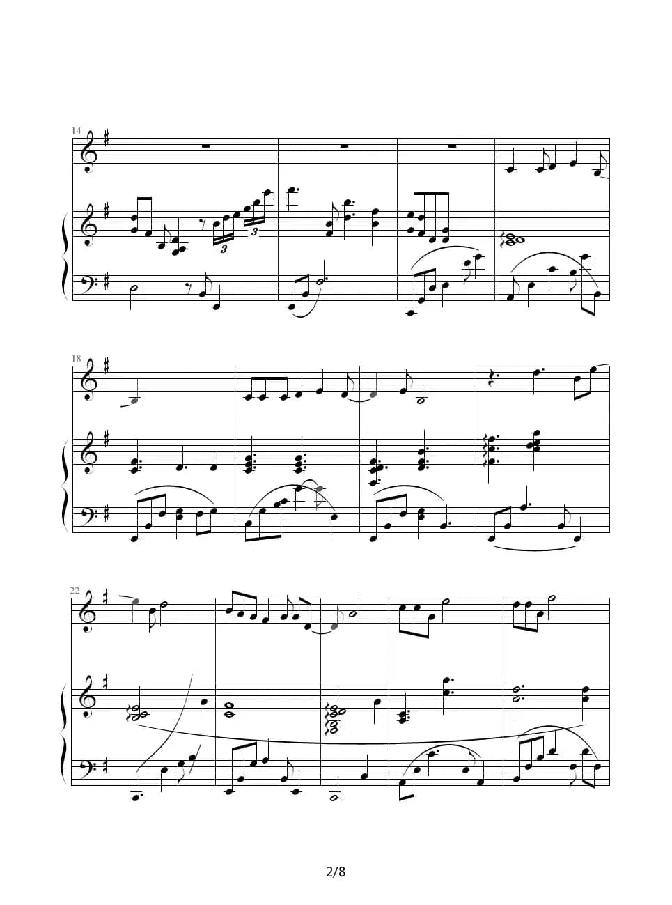 Ending（钢琴伴奏谱）