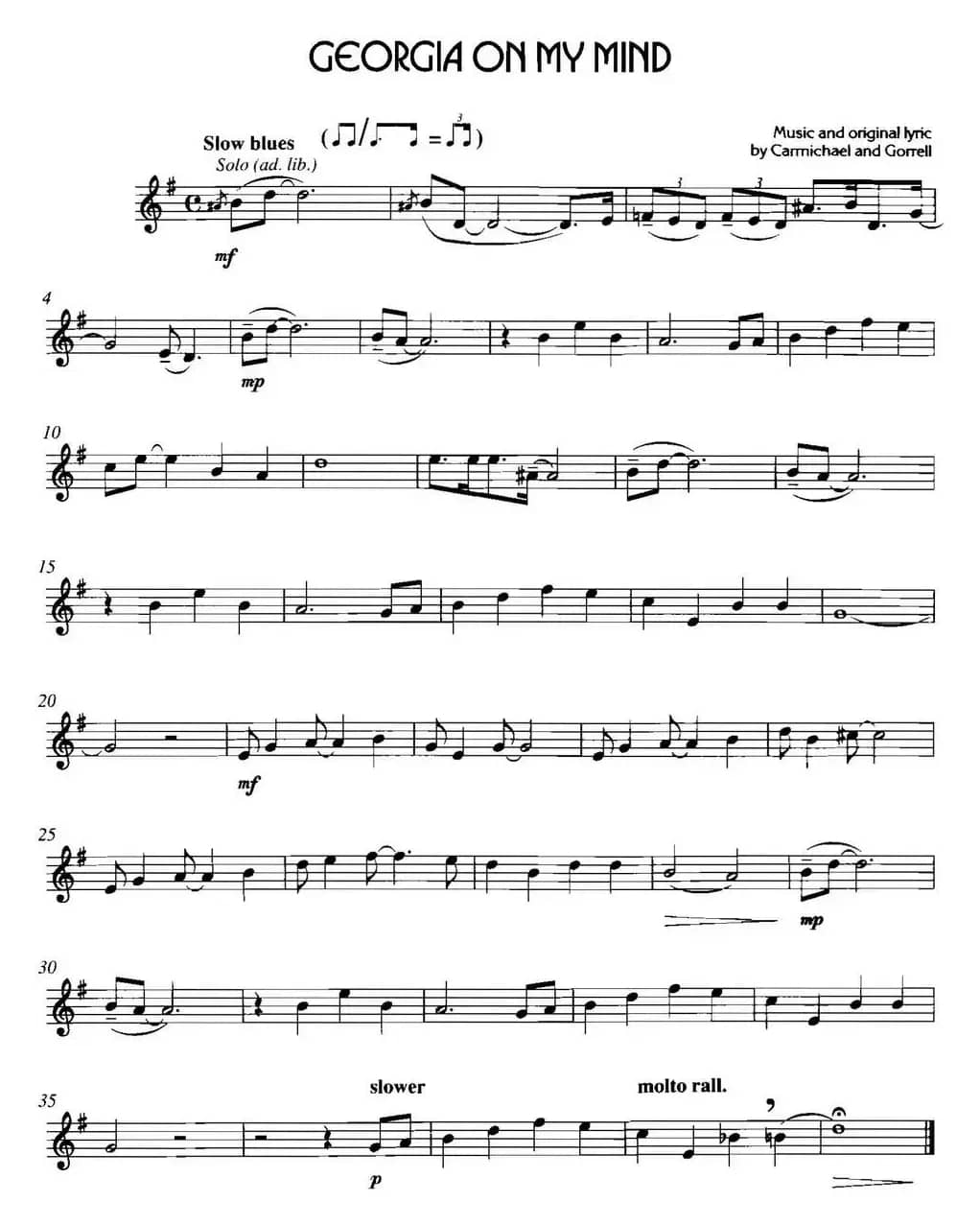 经典蓝调小品：Georgia  on  My  Mind