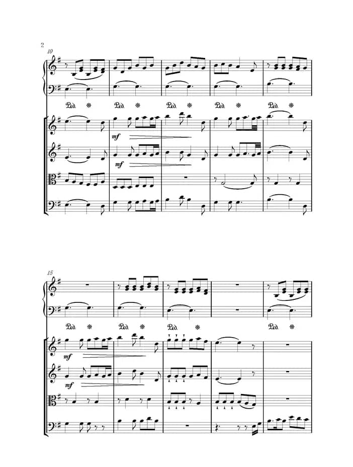 单二部弦乐四重奏