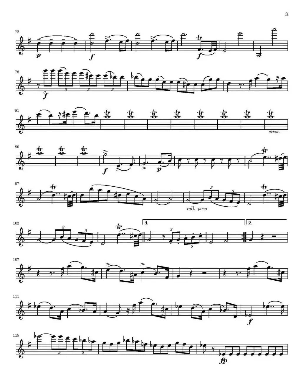 String Quartet nr.18 in E minor（E小调弦乐四重奏）（第一小提琴分谱）