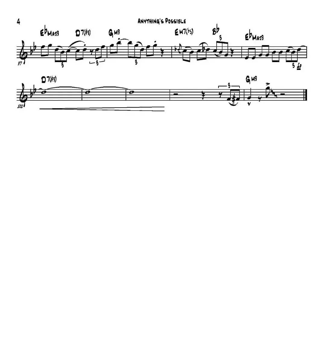 Anything‘s Possible（降E大调）