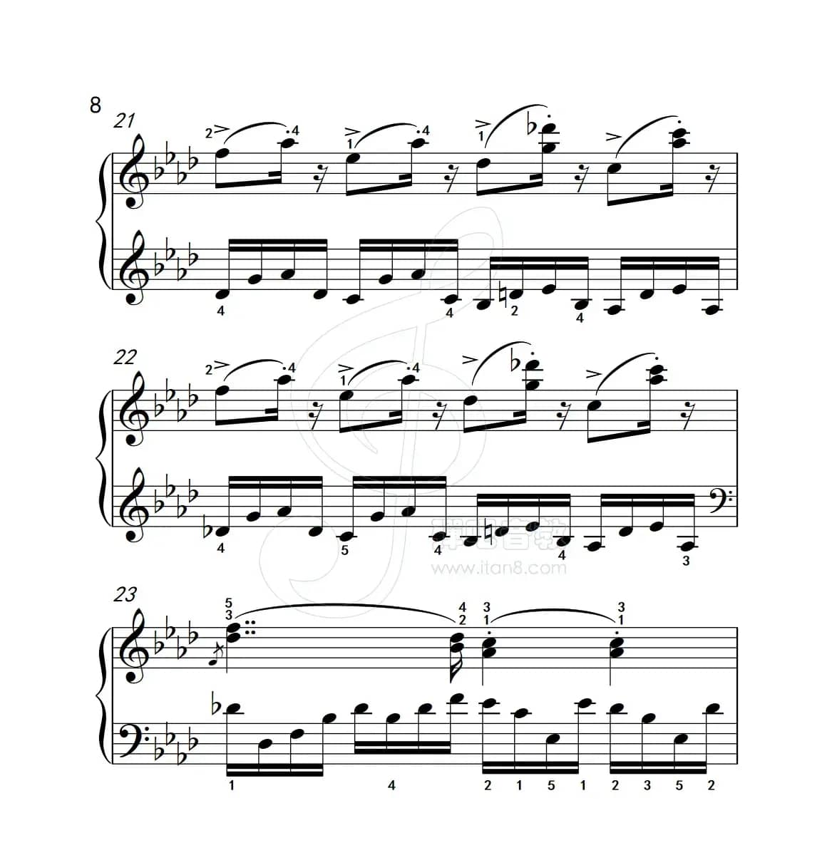 练习曲 8（克拉莫钢琴练习曲60首）