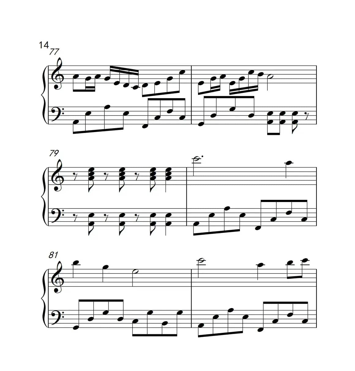 自由飞翔（《弹吧音教》制谱版）