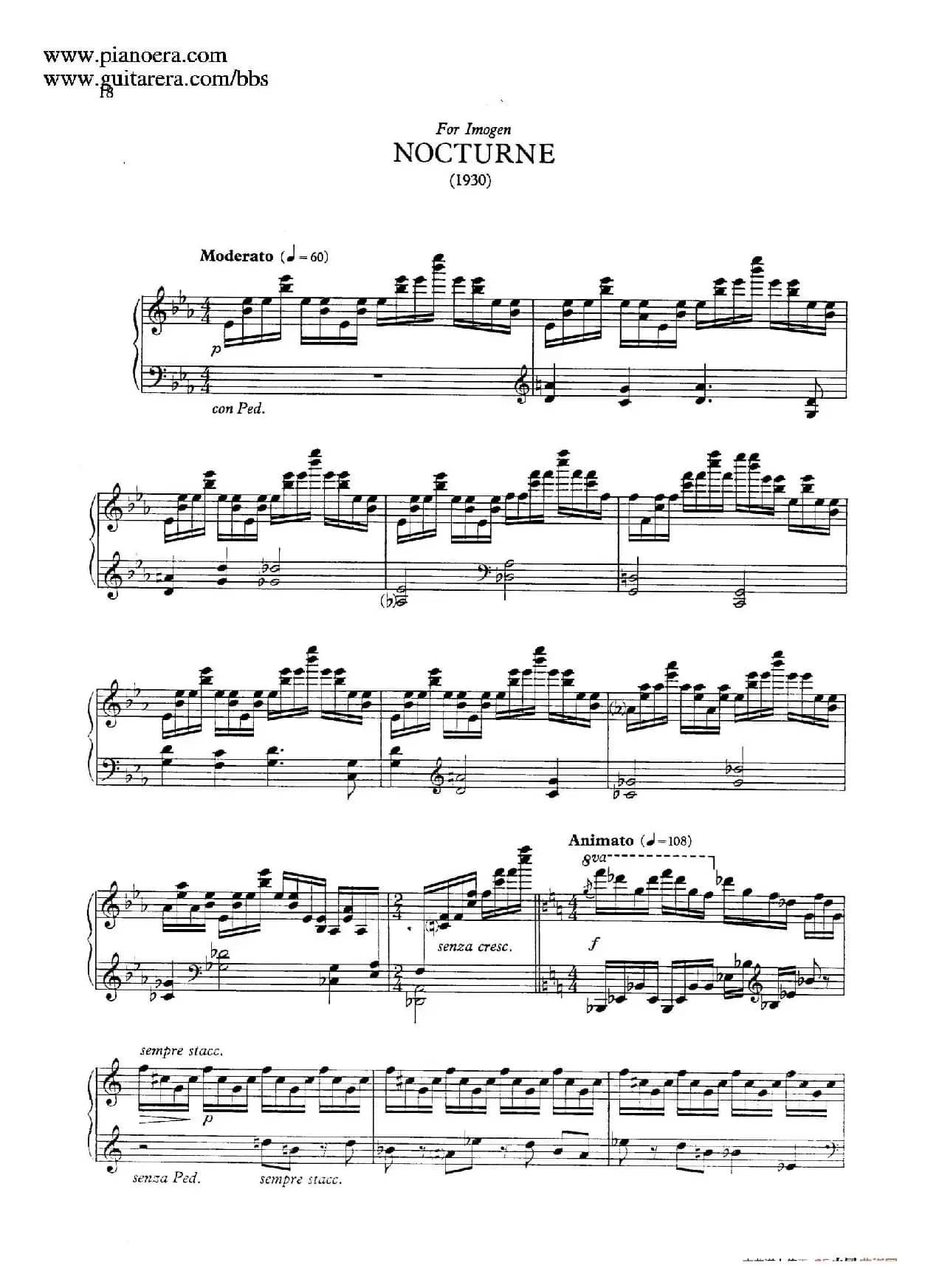 Two Pieces for Piano H.179（2首钢琴作品）