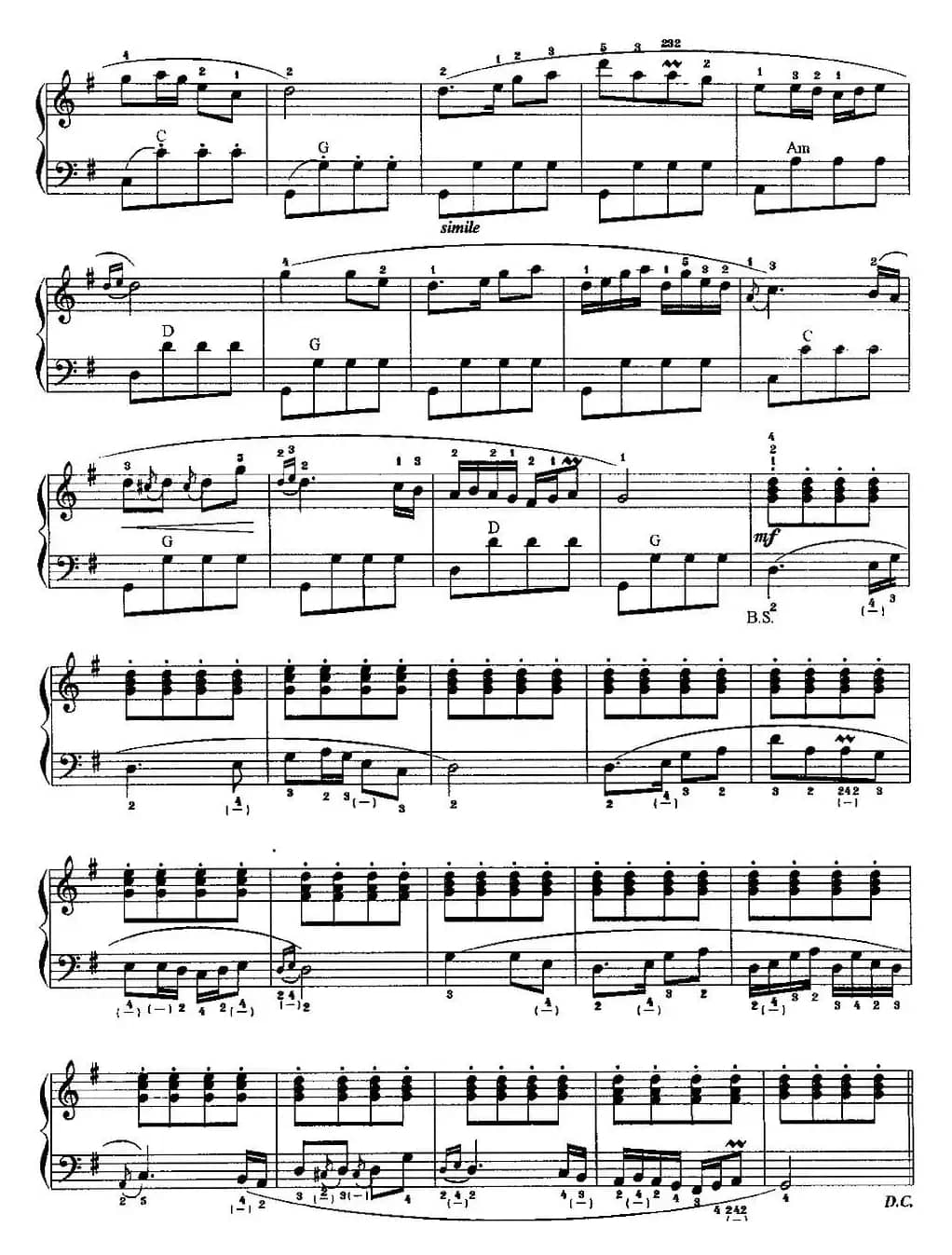 中国民歌手风琴曲集：56、喜洋洋