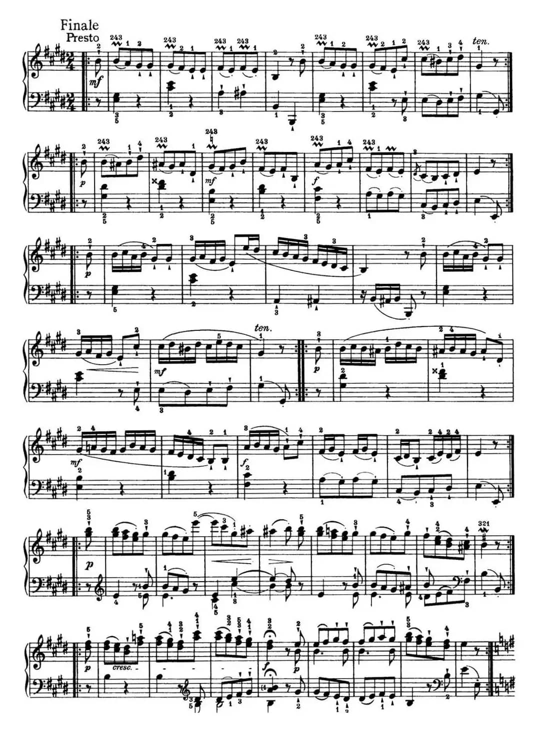 海顿 钢琴奏鸣曲 Hob XVI 31 in E major