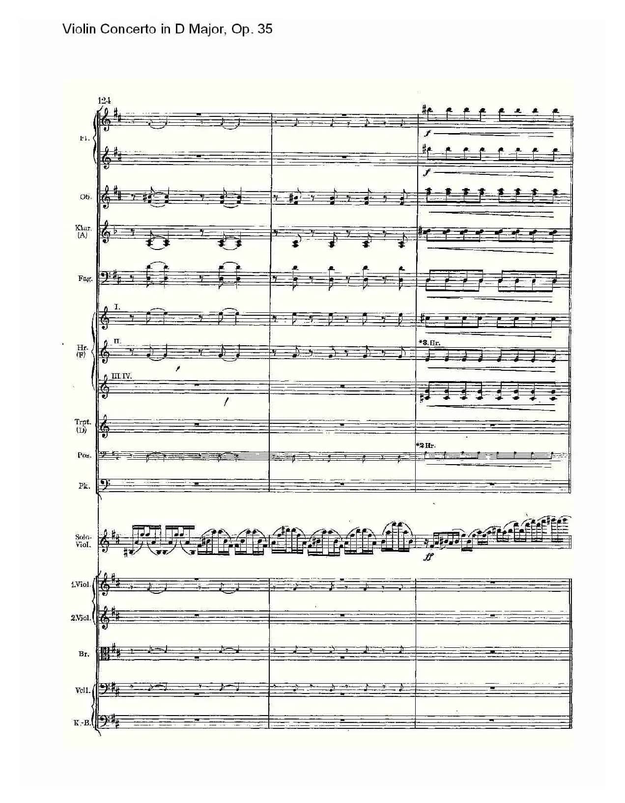 D大调小提琴协奏曲, Op.35第一乐章（一）