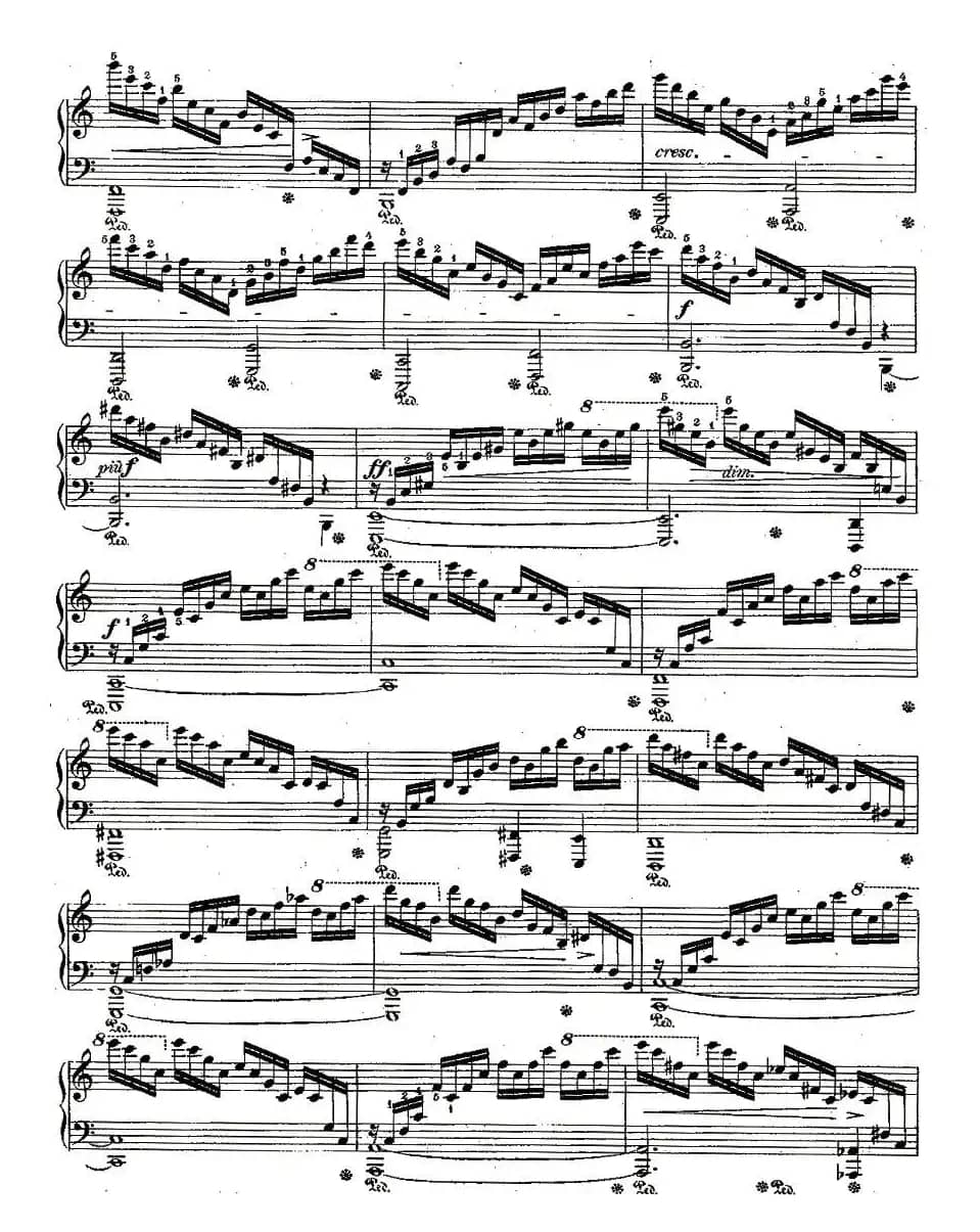 肖邦钢琴练习曲，Op.10之一