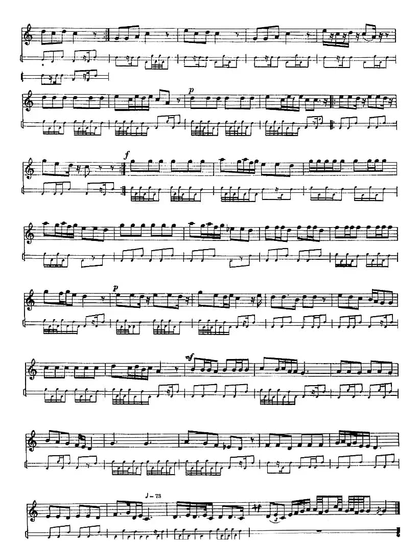 十二木卡姆：Ⅴ 潘吉尕木卡姆 265——275（主旋律谱）