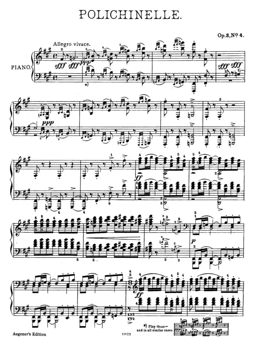 拉赫玛尼诺夫 幻想小品集 Op.3 No.4 小丑 升f小调