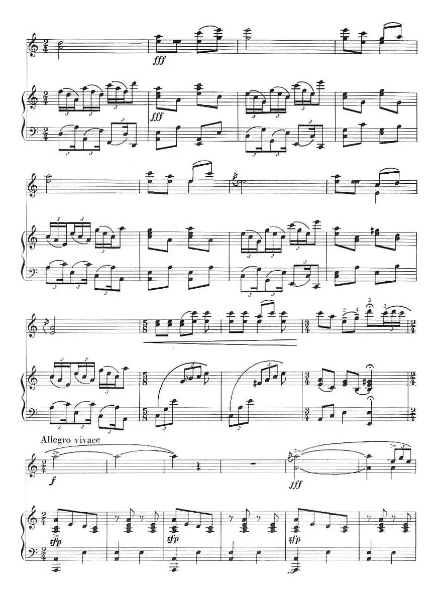 红河山歌（小提琴+钢琴伴奏）