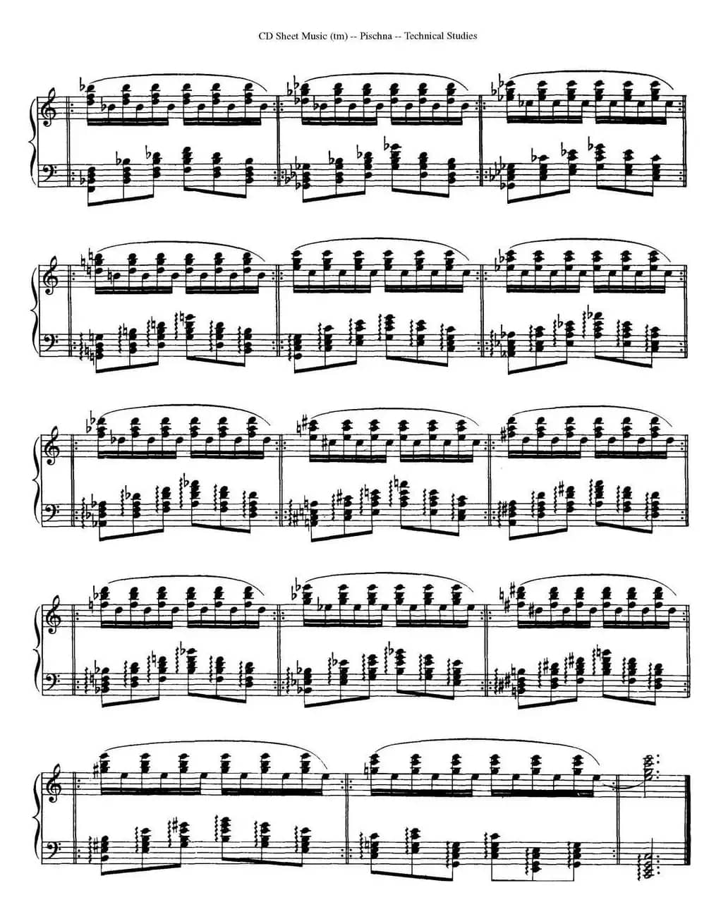 Technical Studies 60 Progressive Exercises （60首钢琴循序渐进练习曲 P71——80）