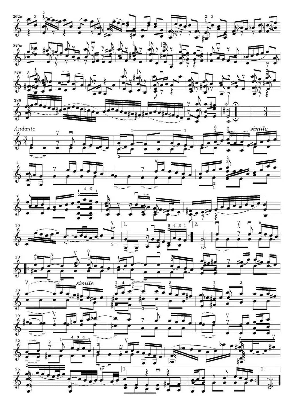 Bach Sonata BWV1003（无伴奏小提琴组曲）