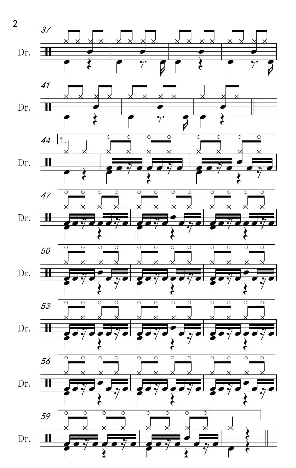 朋友（架子鼓谱）