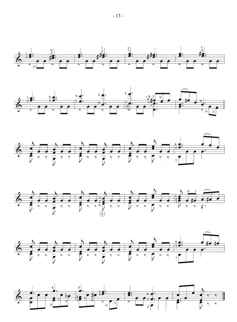 Fernando Sor《12 Studies,Op.60》（STUDY 7）