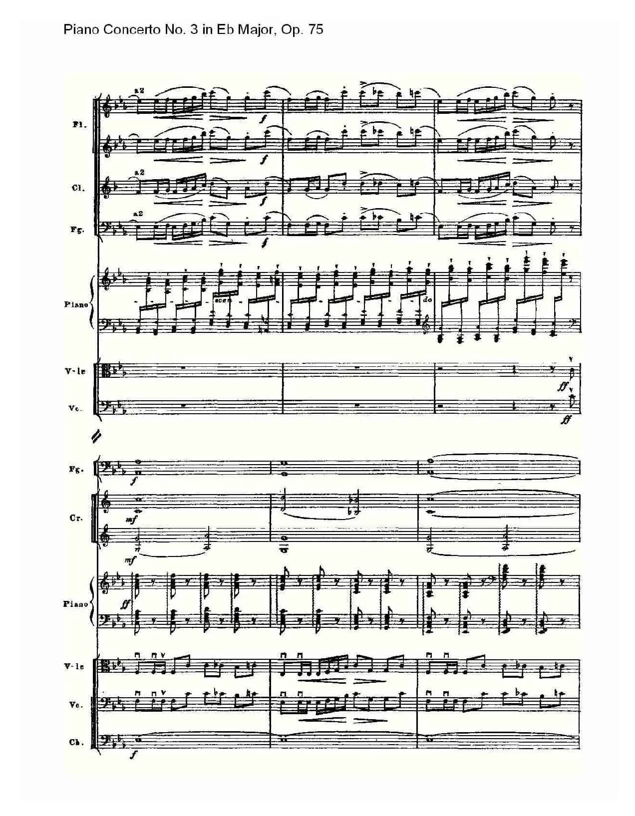 Piano Concerto No.3 in Eb Major, Op.75（Eb大调第三钢琴协奏）