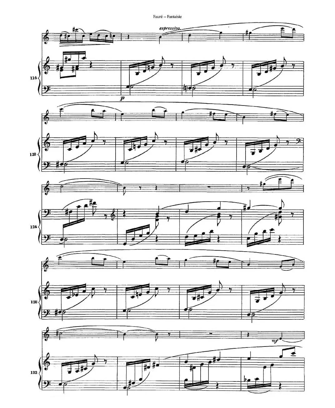 Fantaisie Op.79（幻想曲 作品79号）（长笛+钢琴伴奏）