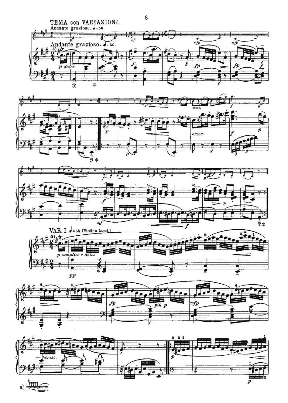 Mozart - Violin Sonata No.1, KV. 305（第一小提琴奏鸣曲）