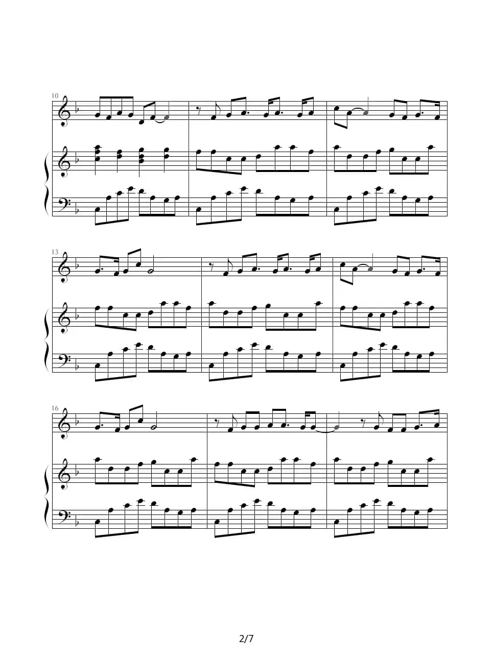 天使（钢琴伴奏谱）