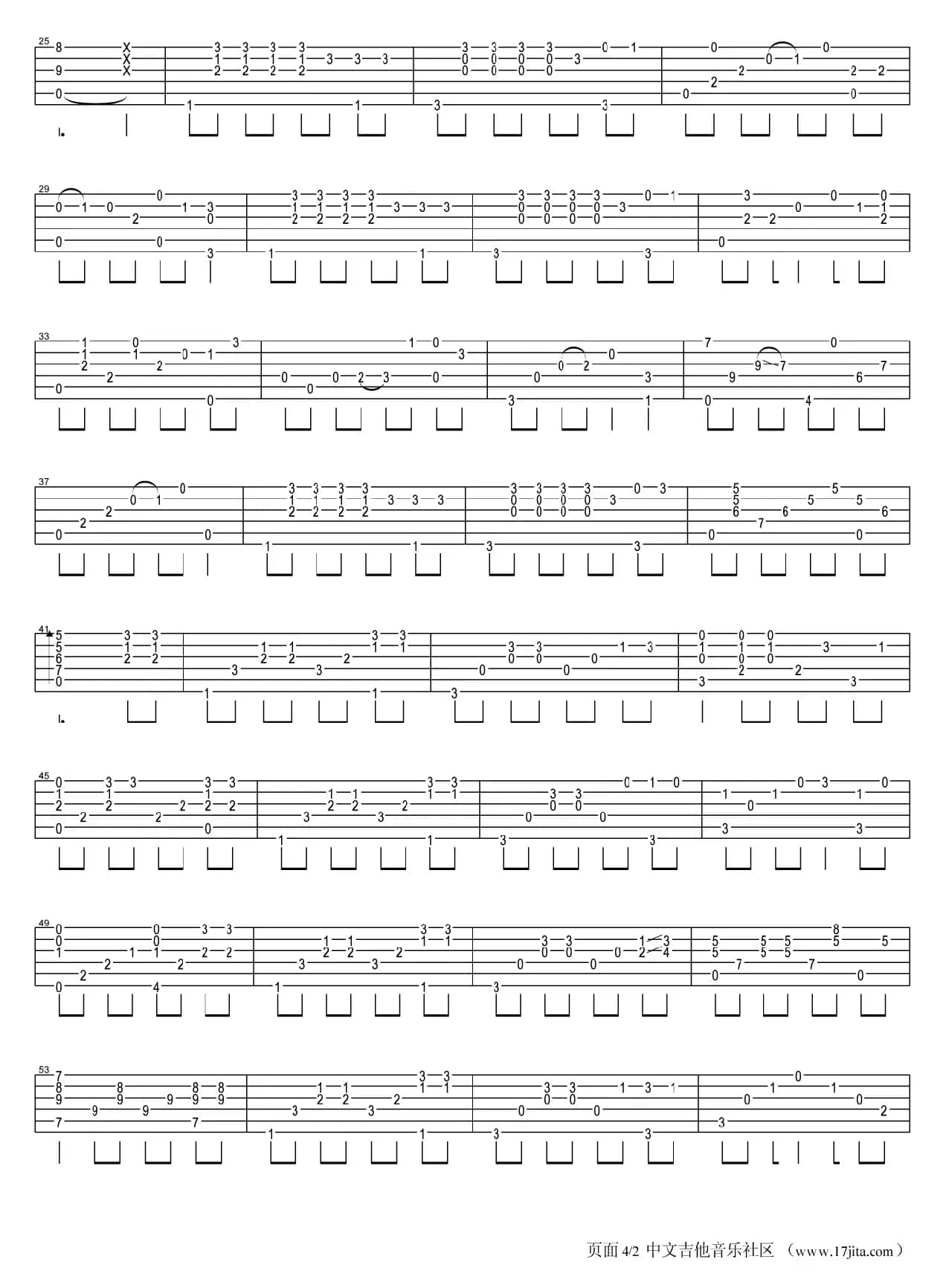 The truth that you leave（指弹谱）