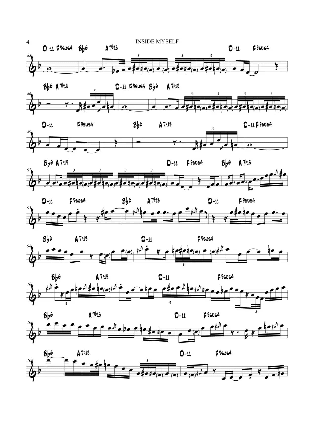 In side My self（高音萨克斯）