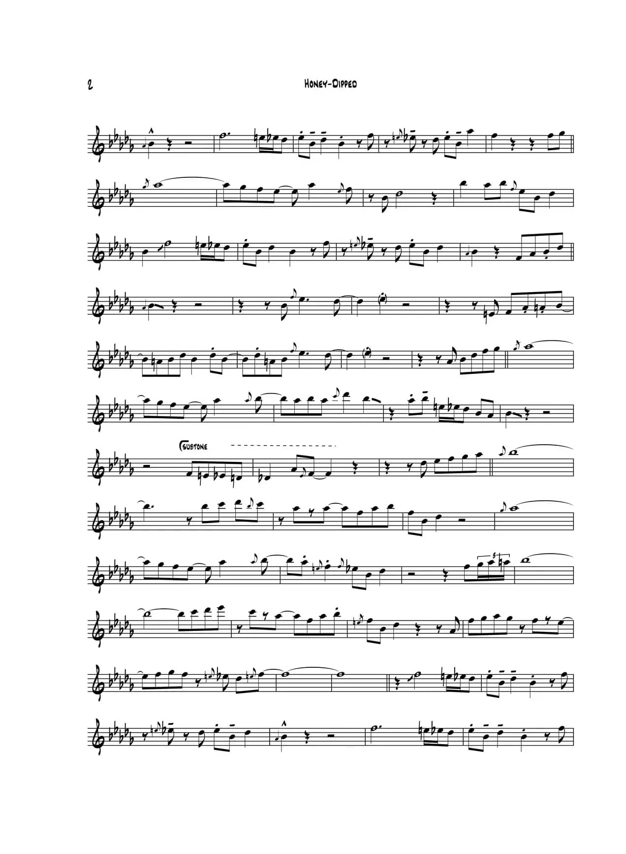 Honey Dipped（中音萨克斯）