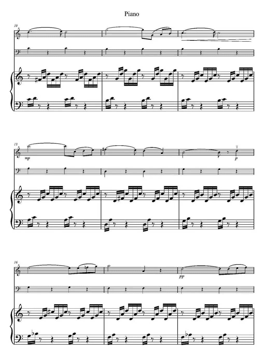 Ave Maria（小提琴+大提琴+钢琴伴奏）