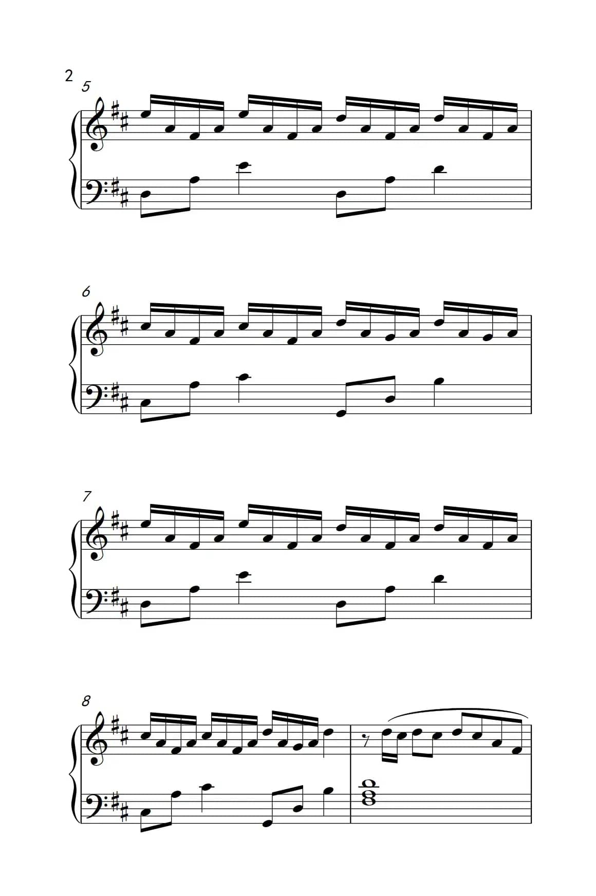 小情歌（《弹吧音教》制谱）