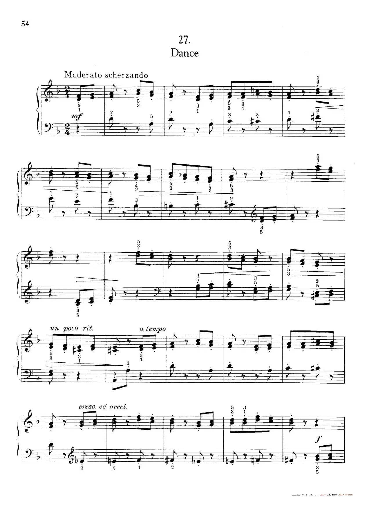 Thirty Pieces For Children Op.27（30首儿童钢琴曲 26—30）