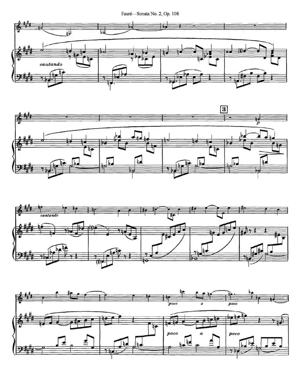 Violin Sonata No.2 Op.108（小提琴+钢琴伴奏）