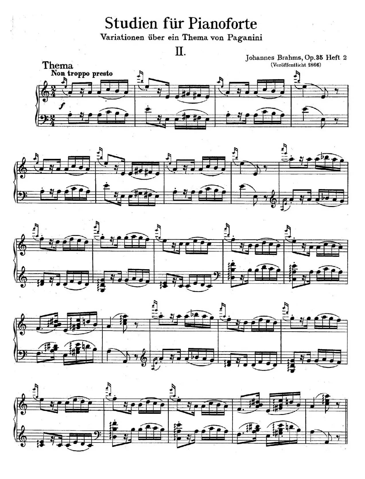 帕格尼尼主题变奏曲（Op.35 Livre2）