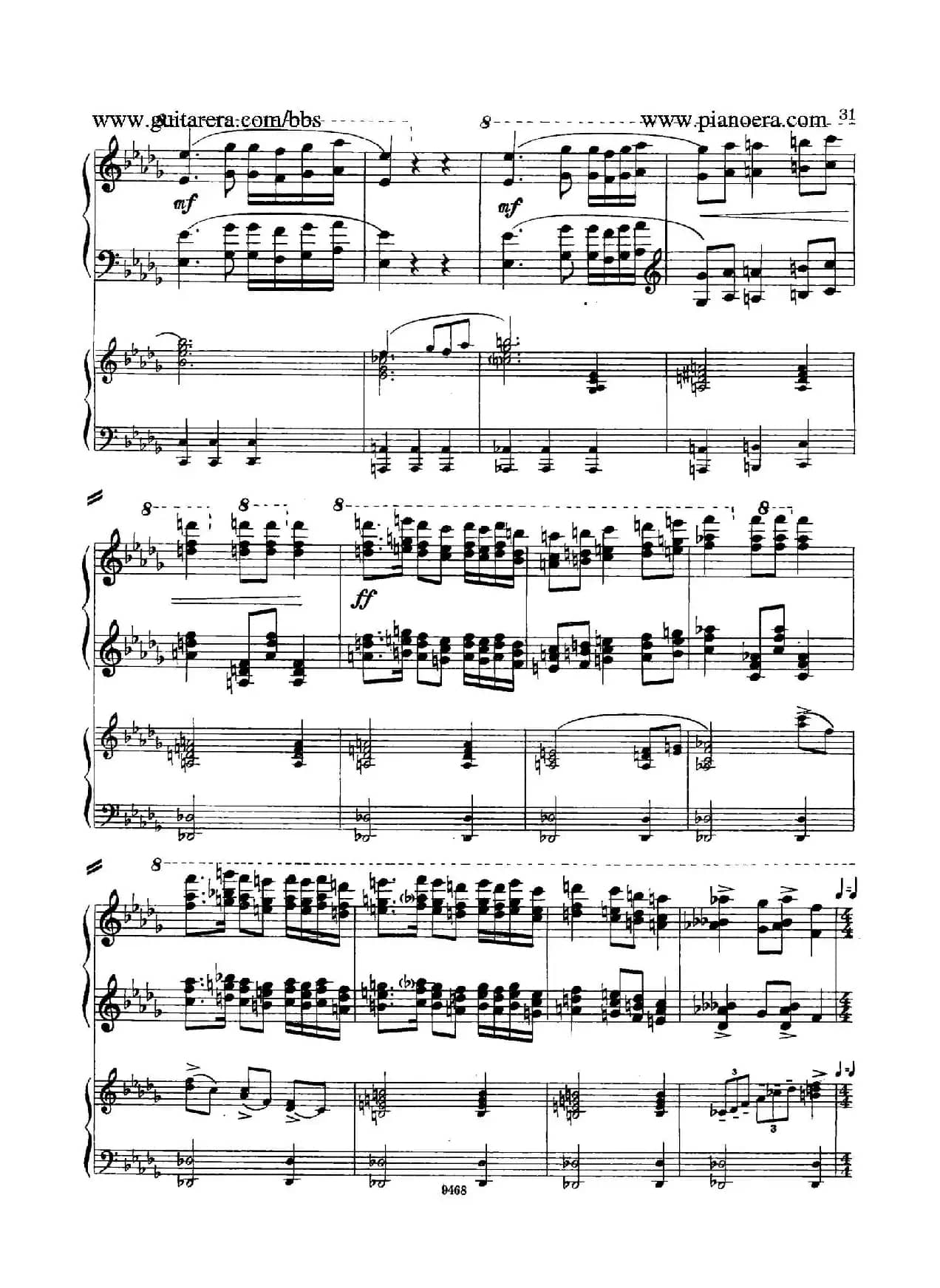 Piano Concerto in D-flat Major Op.37（降D大调钢琴协奏曲·Ⅰ·双钢琴）