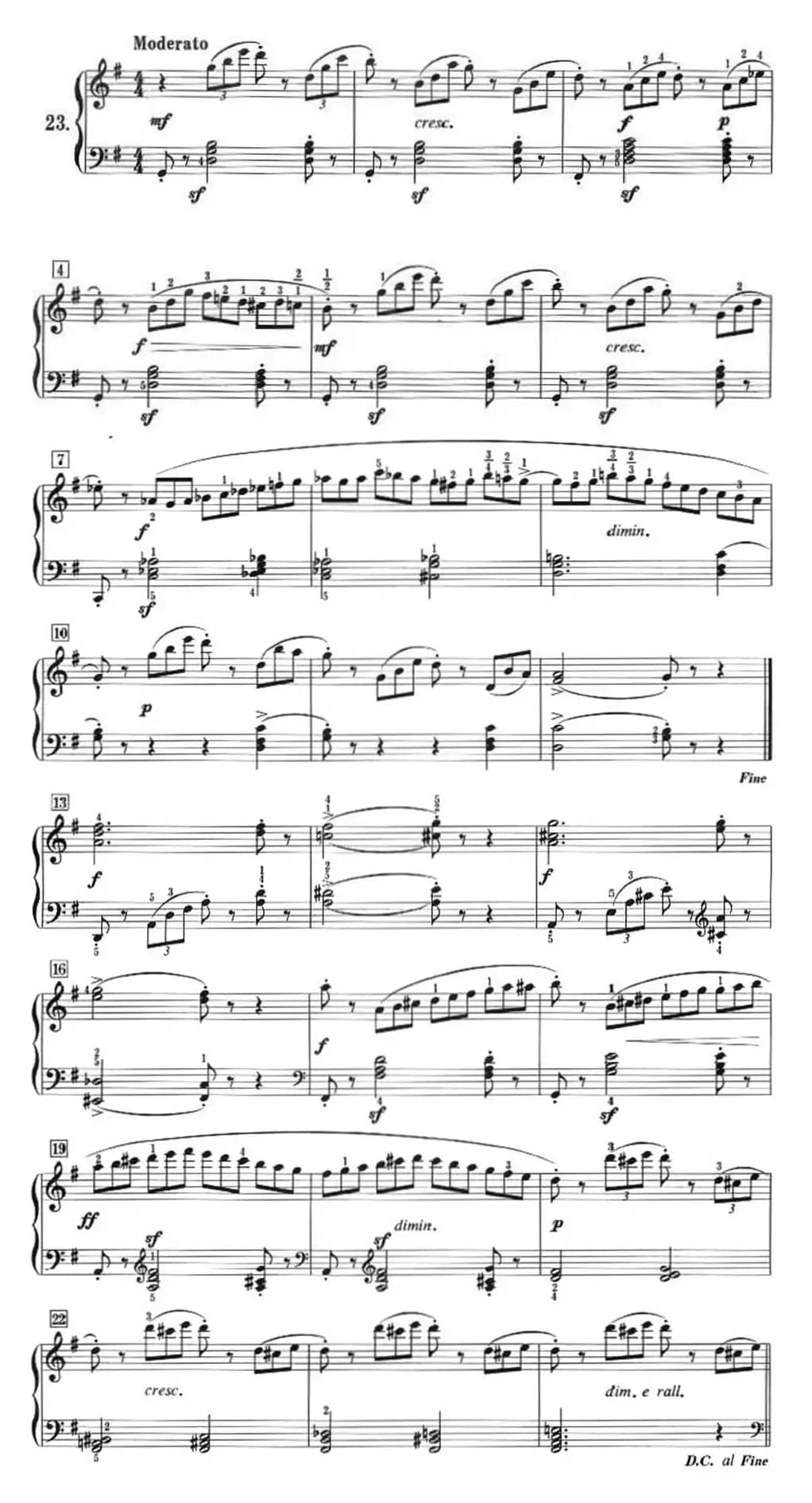 50首莱蒙钢琴练习曲 作品37（NO.23）