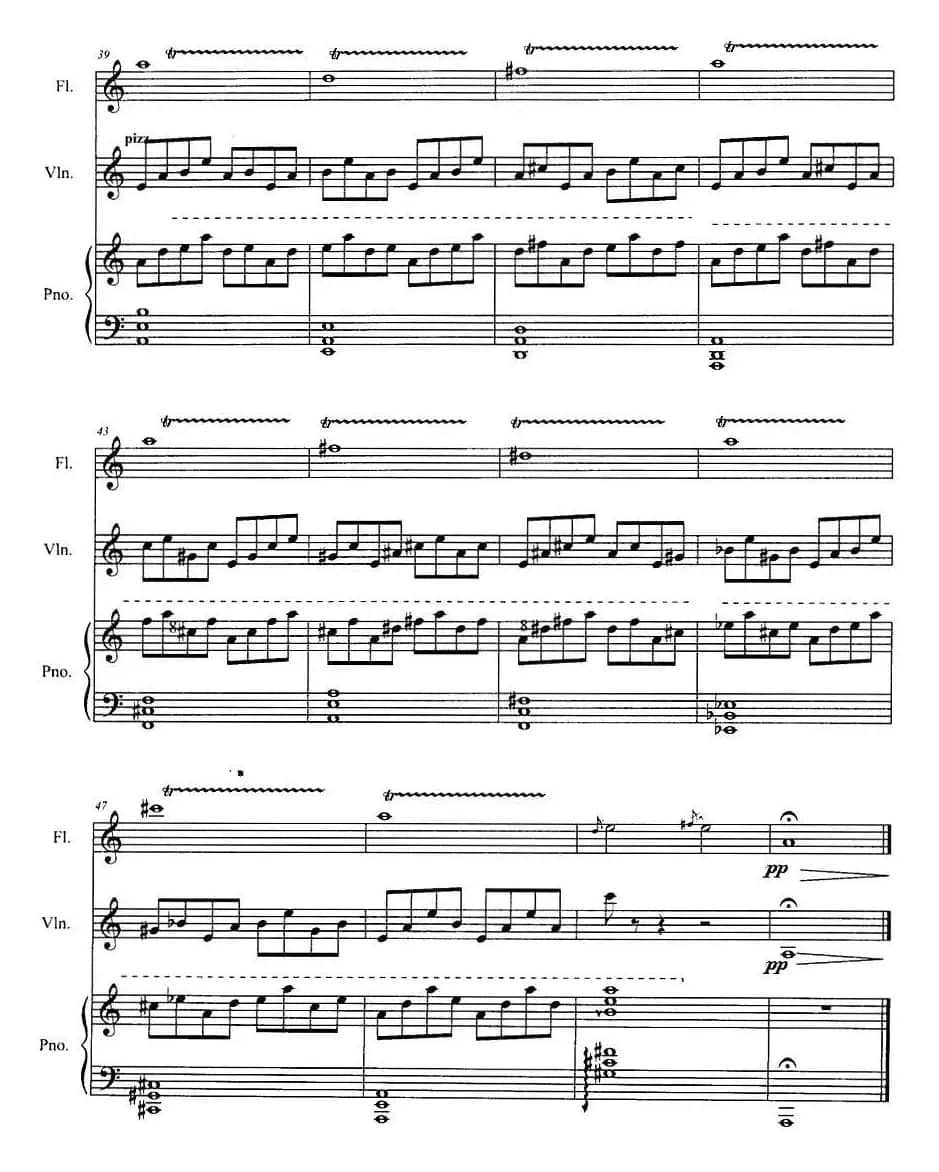 长笛与小提琴组曲：（三）古画（带钢琴伴奏）