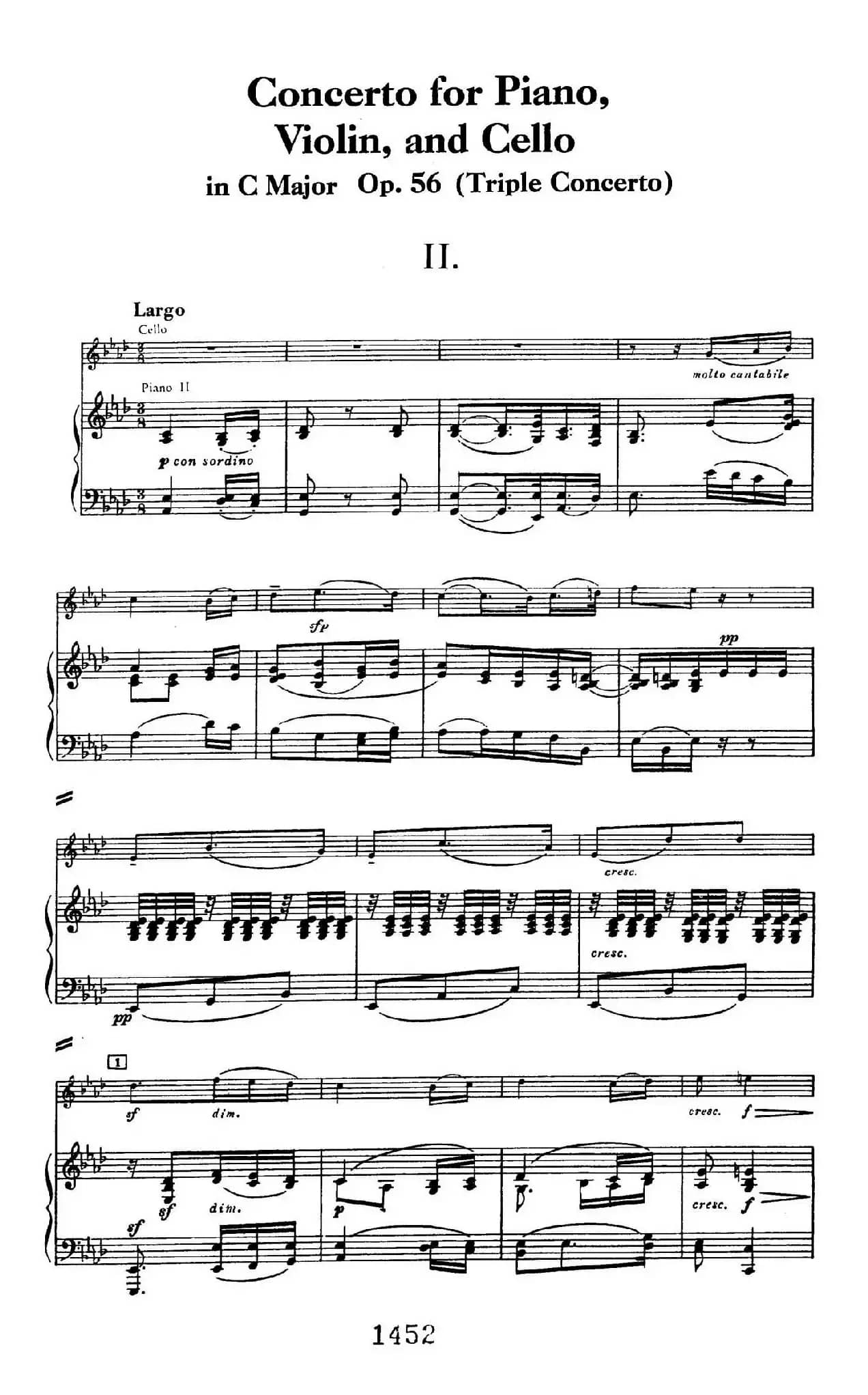 Triple Concerto in C Major Op.56（C大调三重协奏曲·双钢琴·Ⅱ）