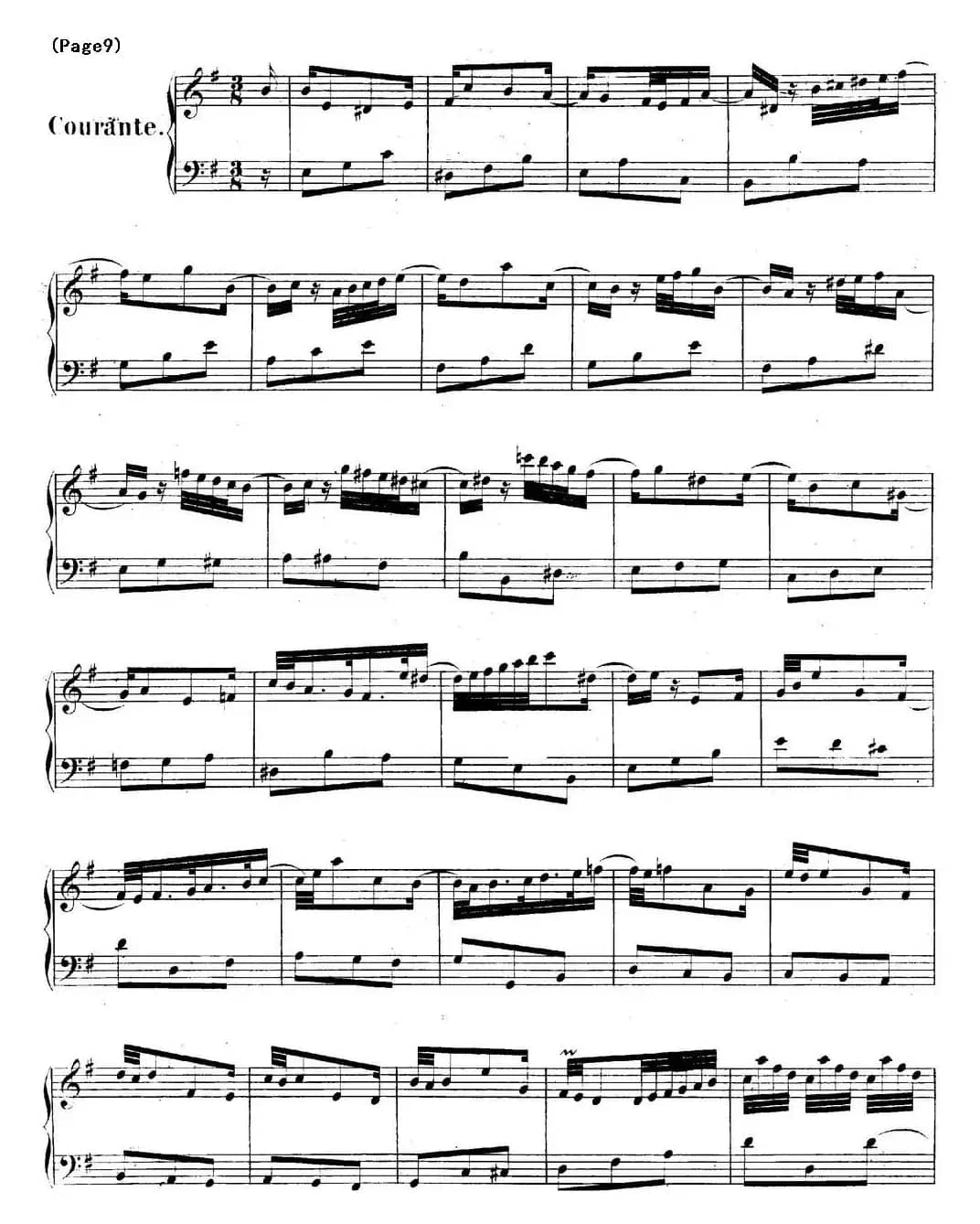 帕蒂塔6首德国组曲（No.6 e小调 巴赫 Partita e Minor BWV 830）