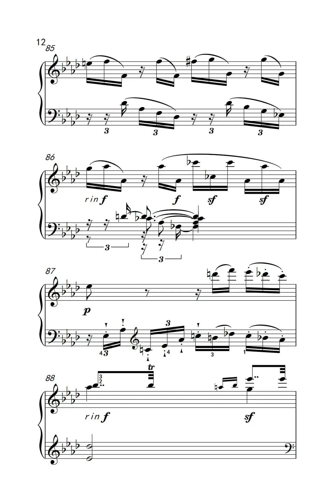 奏鸣曲 Opus 10 Nr.1 第二乐章（贝多芬奏鸣曲集 2）